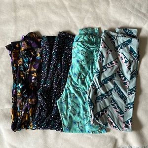 LULAROE Lot of 4 Leggings Plus Tall & Curvy T&C